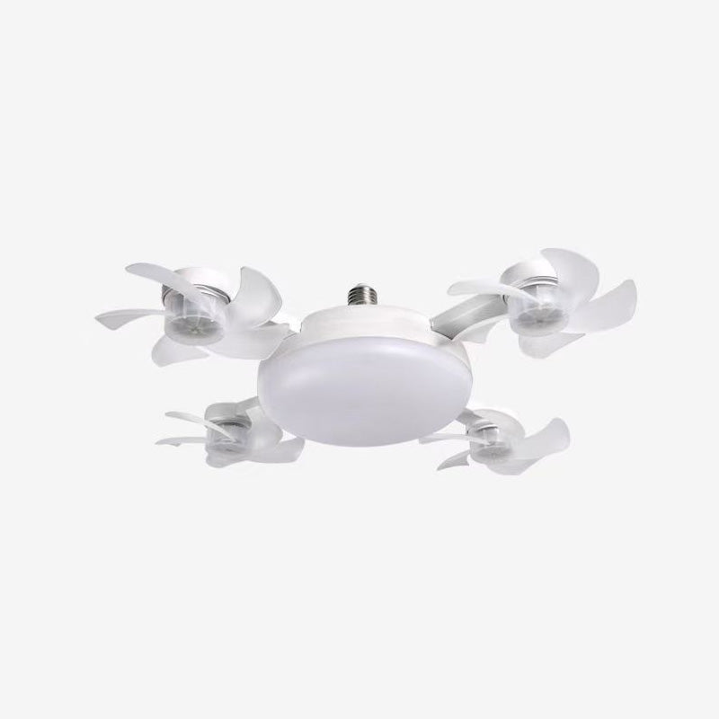 E27 Socket Fan Light with Remote – Foldable LED Ceiling Fan Bulb for Small Rooms
