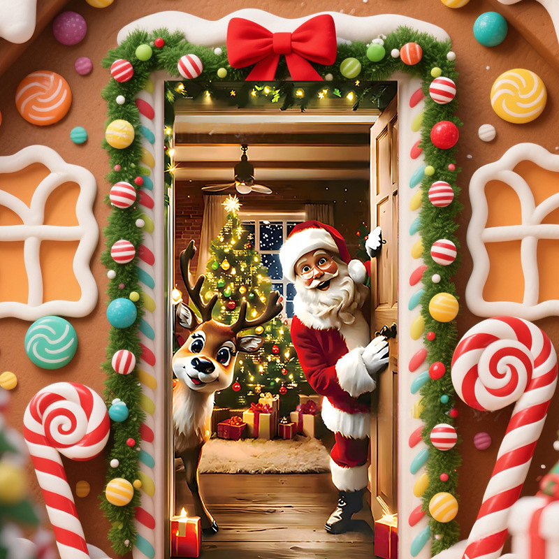 ⏳Tidsbegränsat erbjudande⏰Juldäckande dörrbanderoll🎅🏻🎄