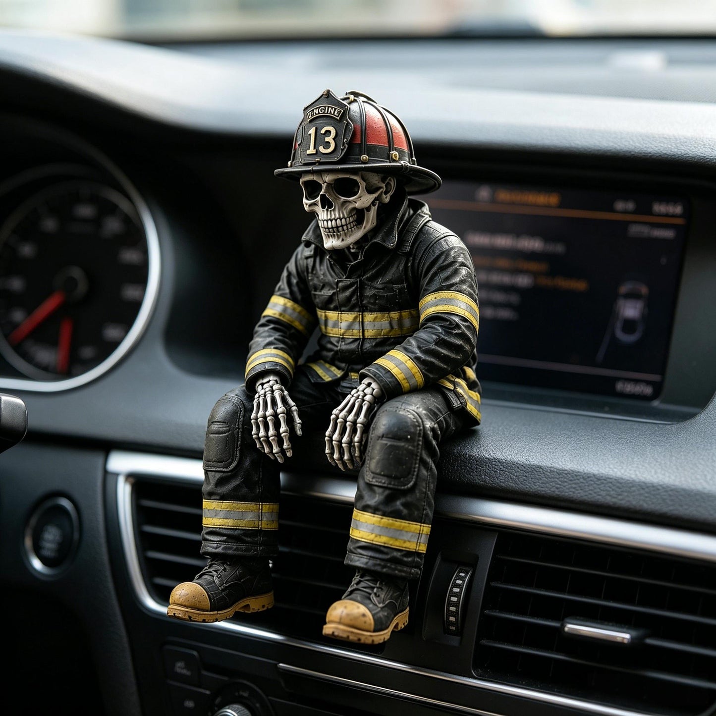 ๐๏ธ Hero Skeleton Shelf Sitters | Police Officer & Soldier Resin Decor