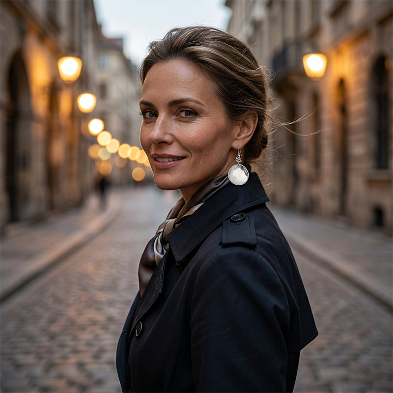 Vintage Hammered Metal Teardrop Earrings – Lightweight Geometric Drop Earrings for Everyday Style