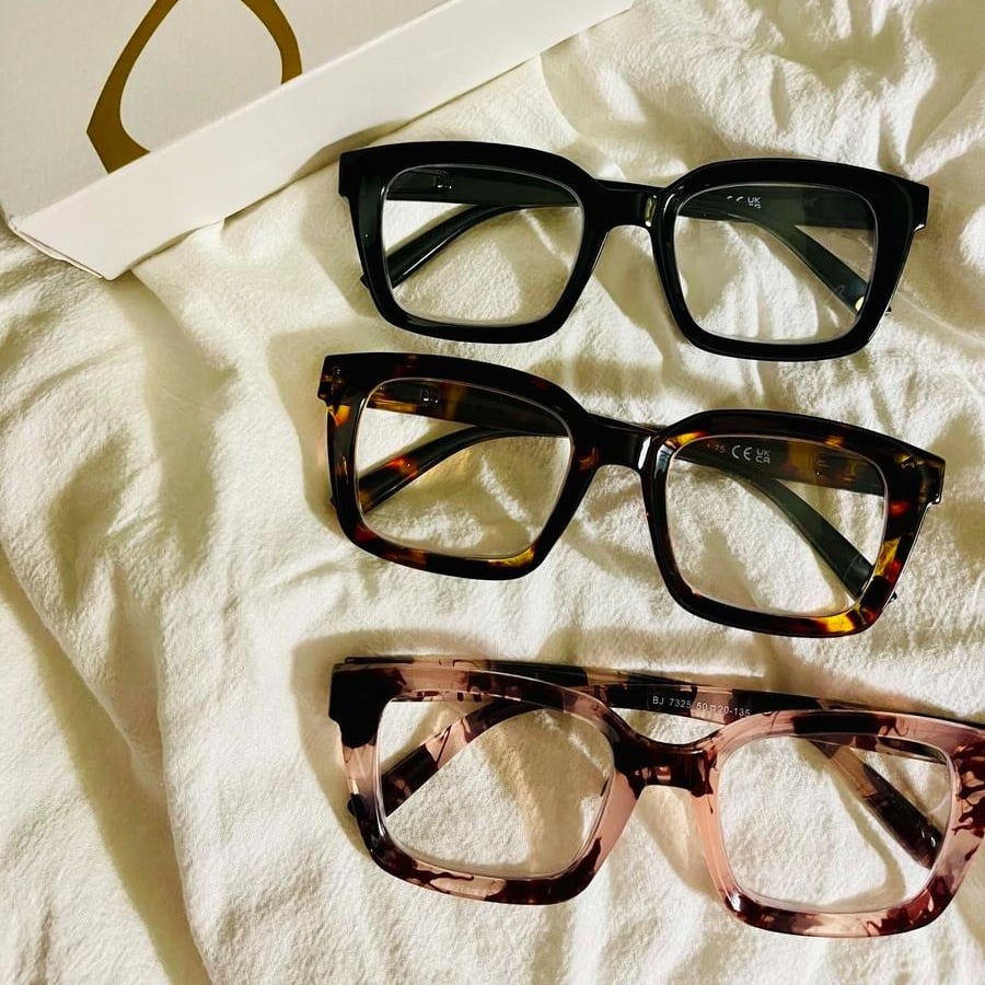 👓3-pack Tortoiseshell Reading Glasses – Oversized Square Reading Glasses That Block Blue Light