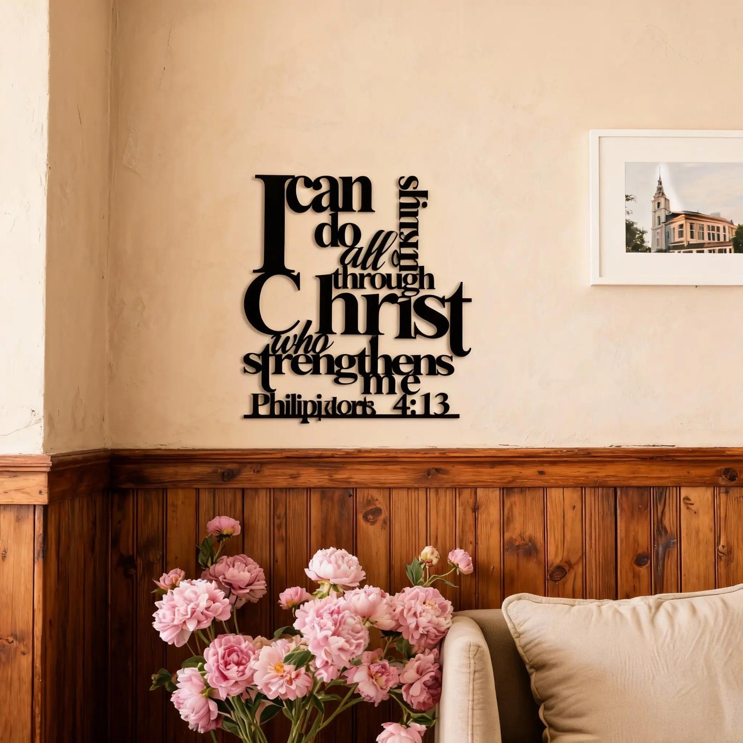 Philippians 4:13 Christian Wall Art – Inspirational Scripture Home Decor