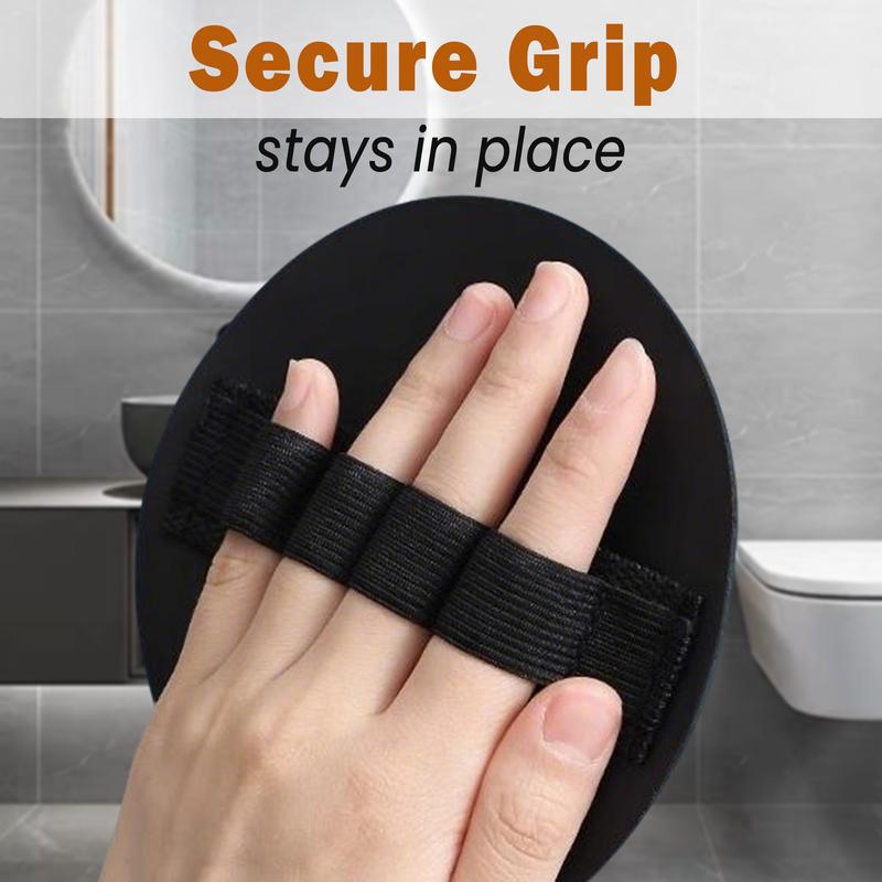 Exfoliating Bath Scrub Pad – Reusable Body Shower Scrubber with Elastic Grip for Smoother-Feeling Skin