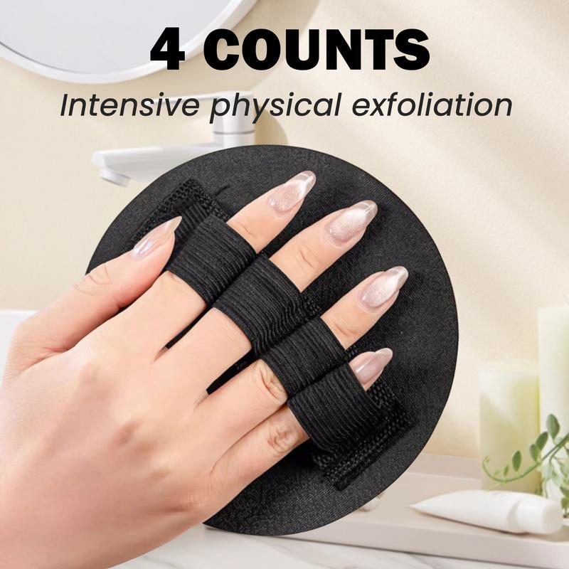 Exfoliating Bath Scrub Pad – Reusable Body Shower Scrubber with Elastic Grip for Smoother-Feeling Skin