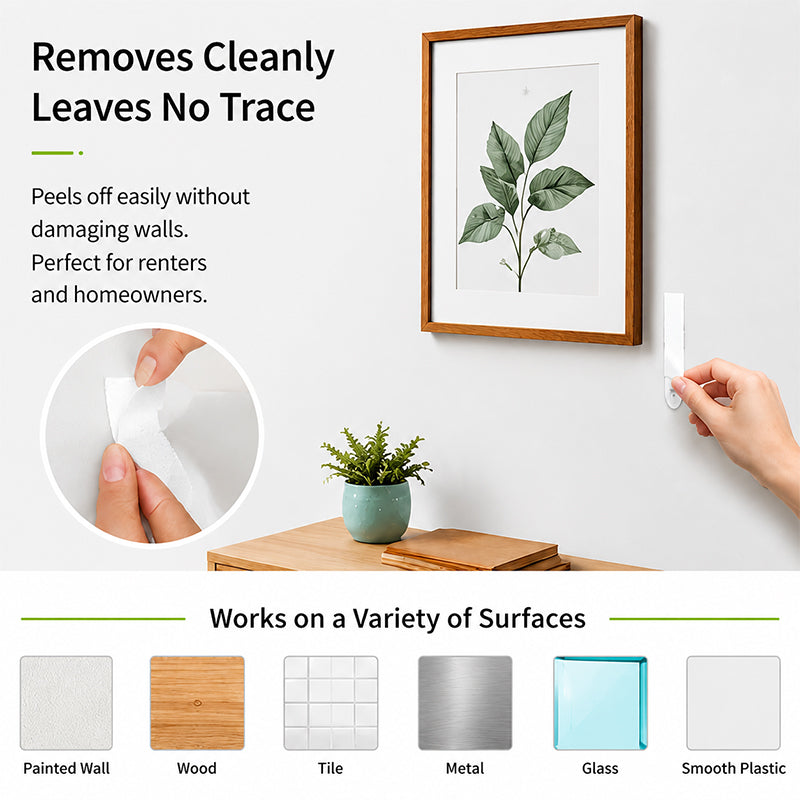 Damage-Free Style Hanging Strips Refill Pack – No-Drill Adhesive Strips for Frames & Wall Decor