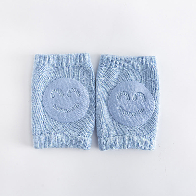 2026 Summer Collection: Soft Terry Baby Crawling Knee Pads & Elbow Protectors with Cute Smile Faces