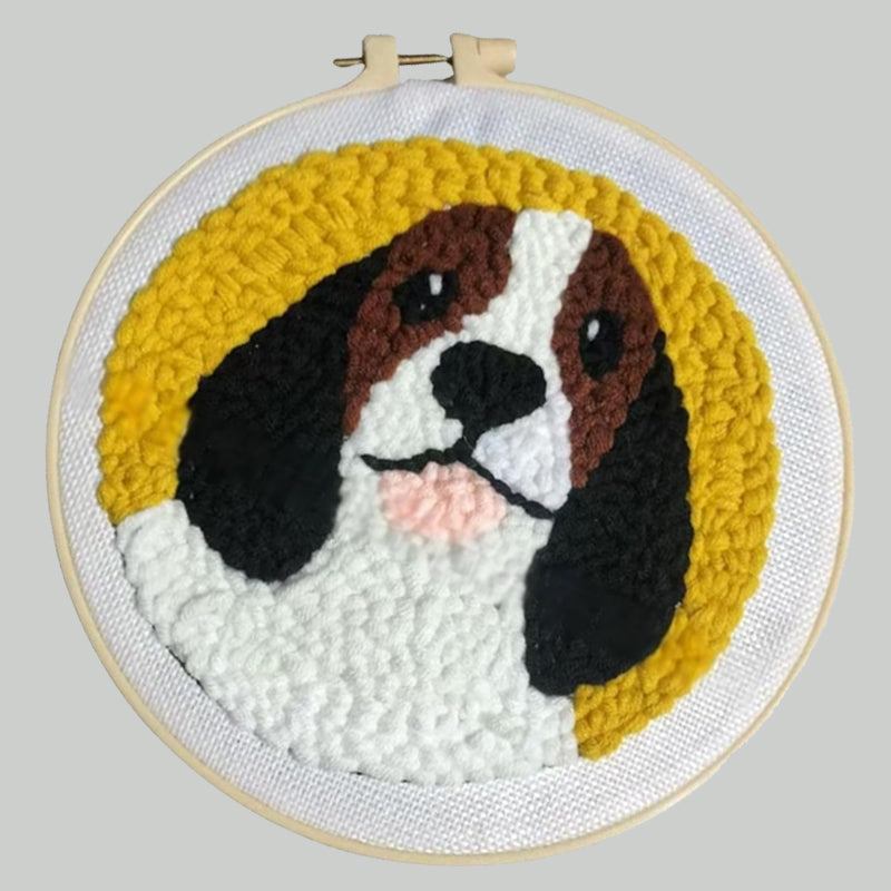DIY Hålslagningssats för nybörjare - Söt djurbroderi