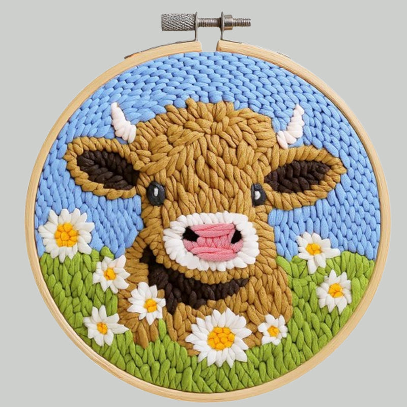 DIY Hålslagningssats för nybörjare - Söt djurbroderi