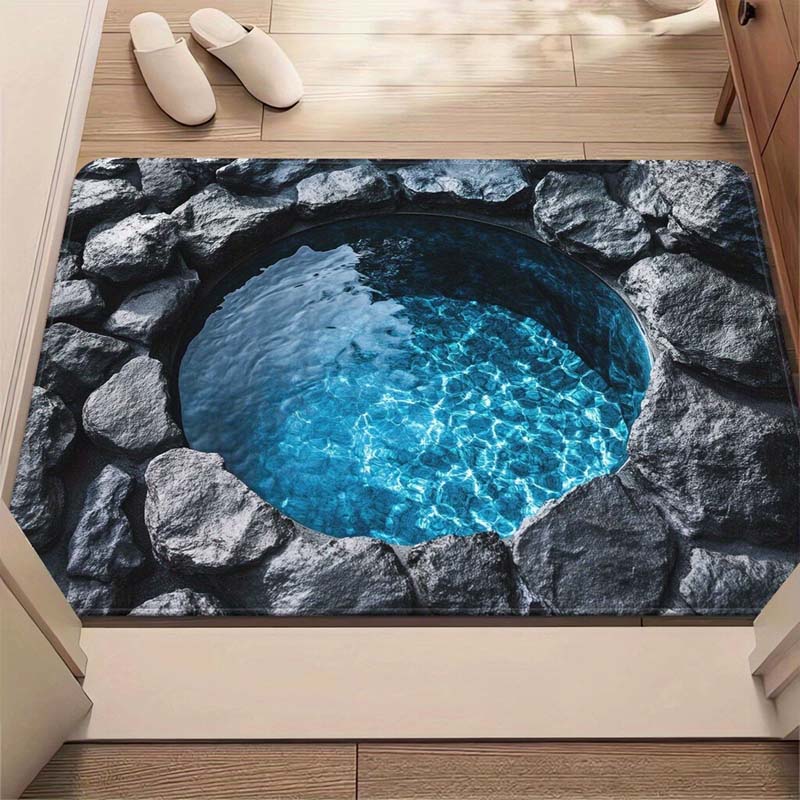 Visual Illusion Endless Abyss Pattern HD Printed Non-Slip Doormat
