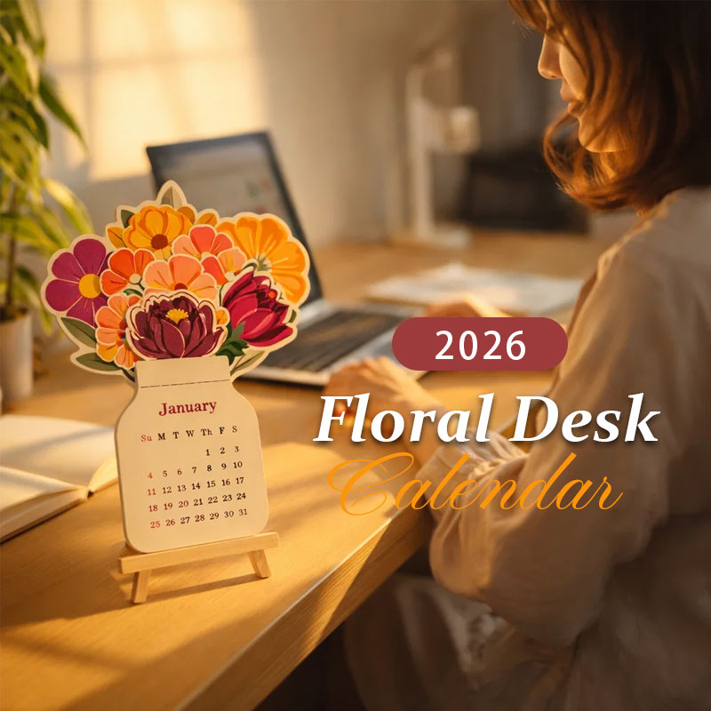 2026 Floral Desk Calendar