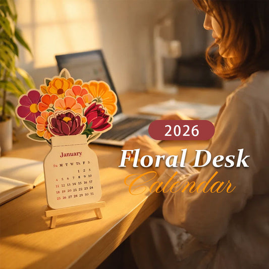 2026 Floral Desk Calendar