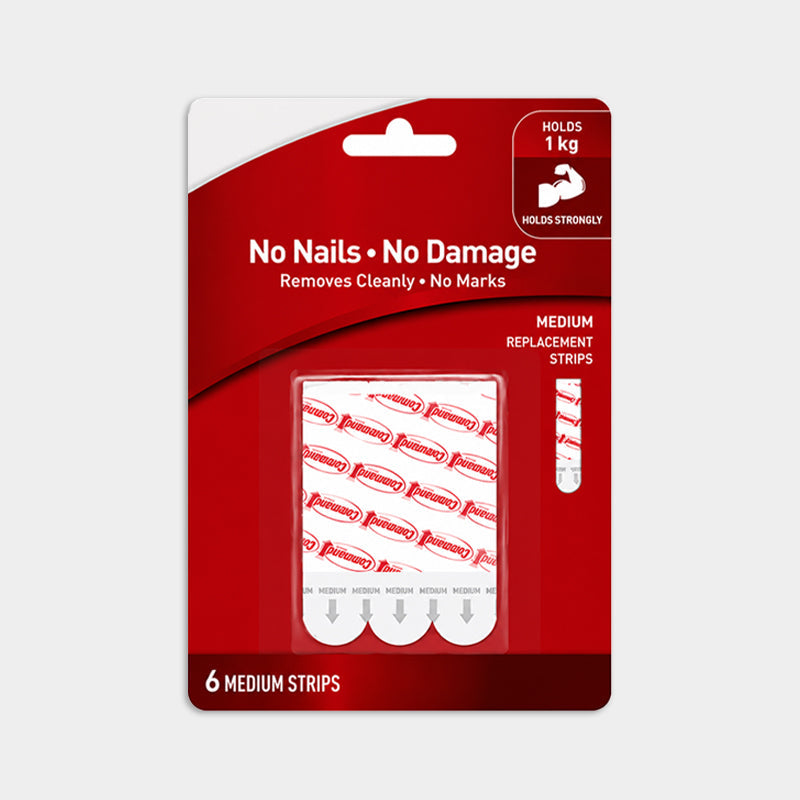 Damage-Free Style Hanging Strips Refill Pack – No-Drill Adhesive Strips for Frames & Wall Decor