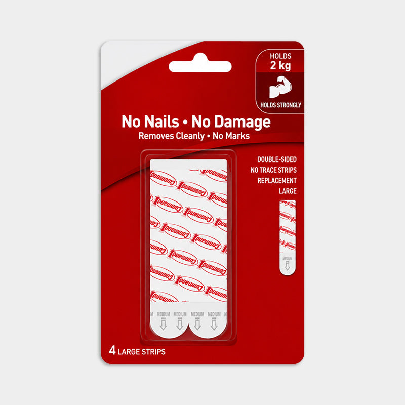 Damage-Free Style Hanging Strips Refill Pack – No-Drill Adhesive Strips for Frames & Wall Decor