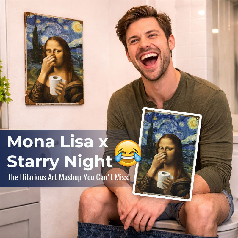 The Amusing Mona Lisa-Funny wall sign