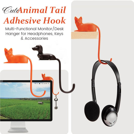Cute Animal Tail Adhesive Hook