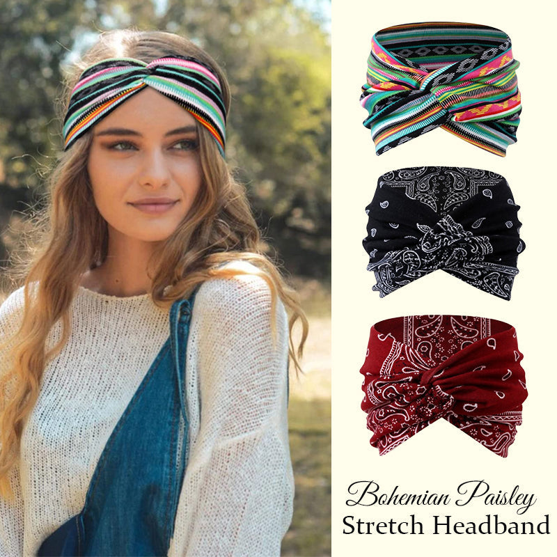 Bohemian Paisley Stretch Headband