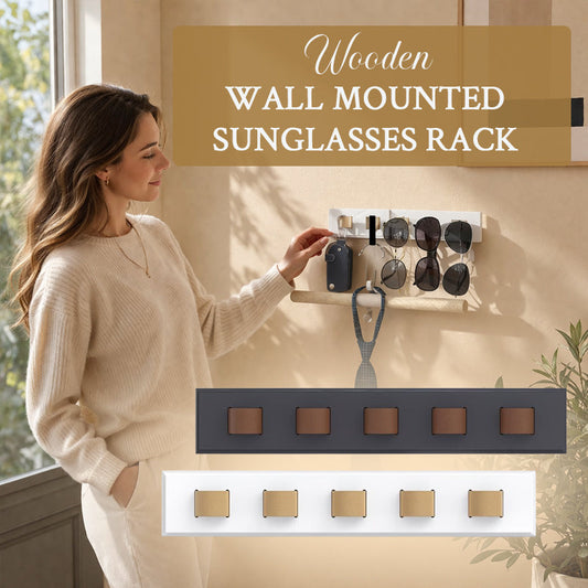 🕶️ Wooden Sunglasses Wall Holder