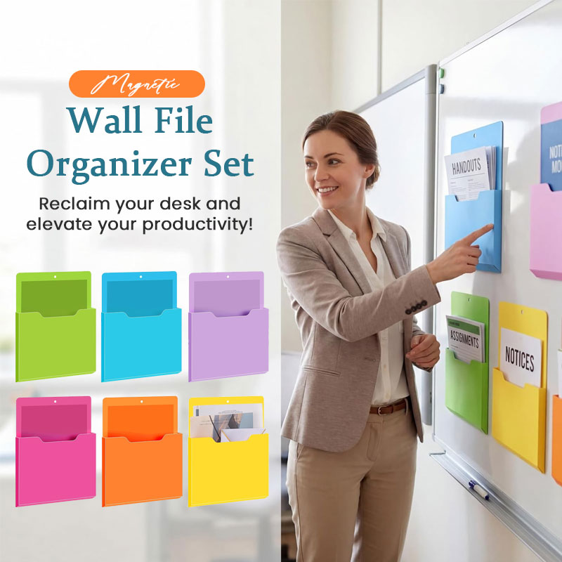Magnetic Wall File Organizer Set
