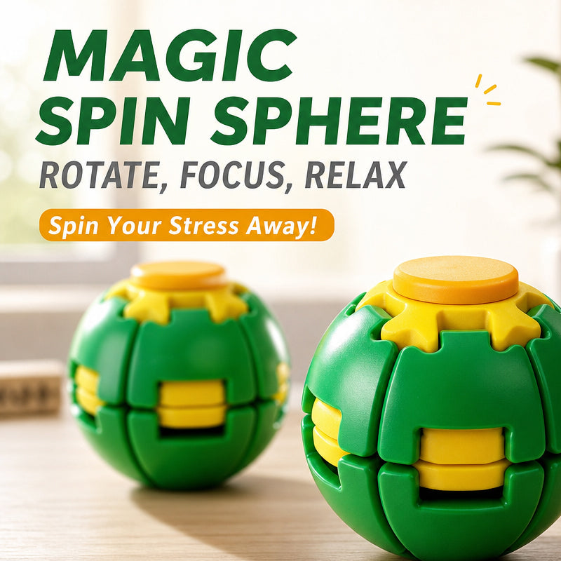 Fidget Spinner Decompression Ball – Pocket Press-to-Spin Desk Toy for Kids & Adults
