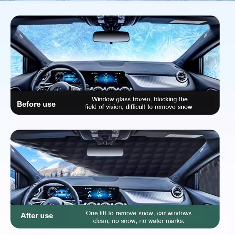 Magnetiskt snöskydd för bilen
