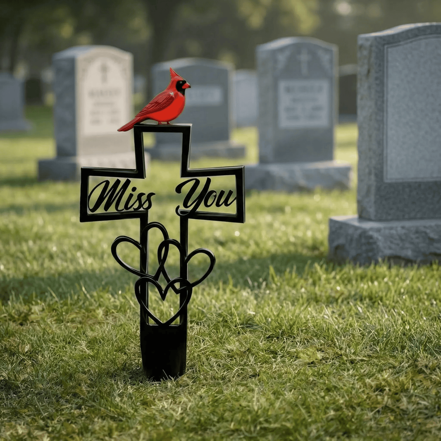 🐦LAST DAY SALE -💖Metal Cemetery Memorial Plaque for Remembrance✝️