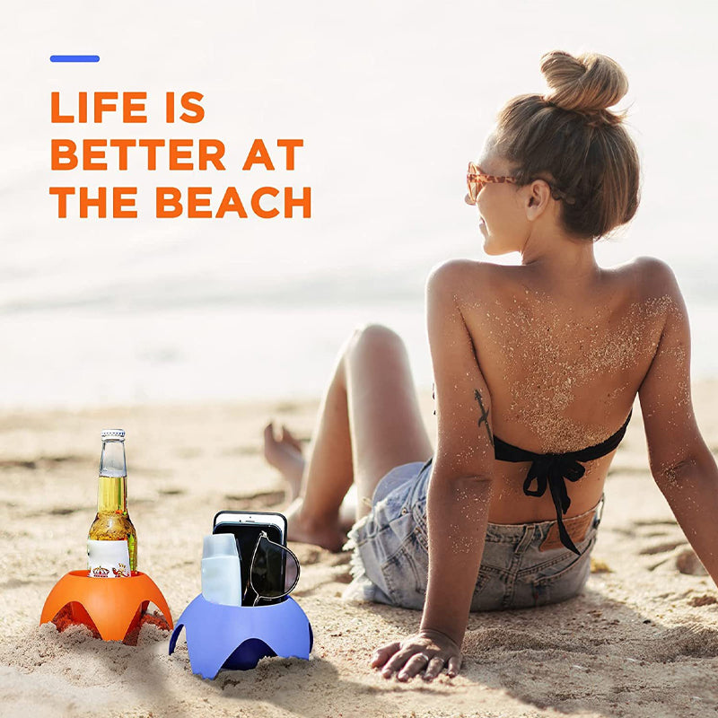 Beach Cup Holder for Sand, Grass & Outdoor Drinks