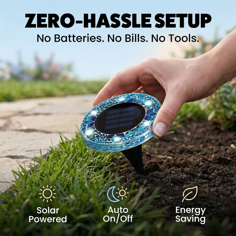 ✨ EDITORS' PICK: 49% OFF丨🌙 Solar Mosaic Garden Lights for Pathways, Patios & Lawns
