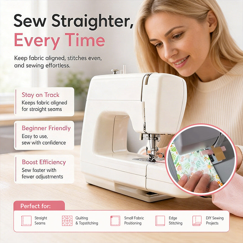 Sewing Machine Seam Guide – Auxiliary Positioning Tool for Straighter Stitching & Fabric Alignment