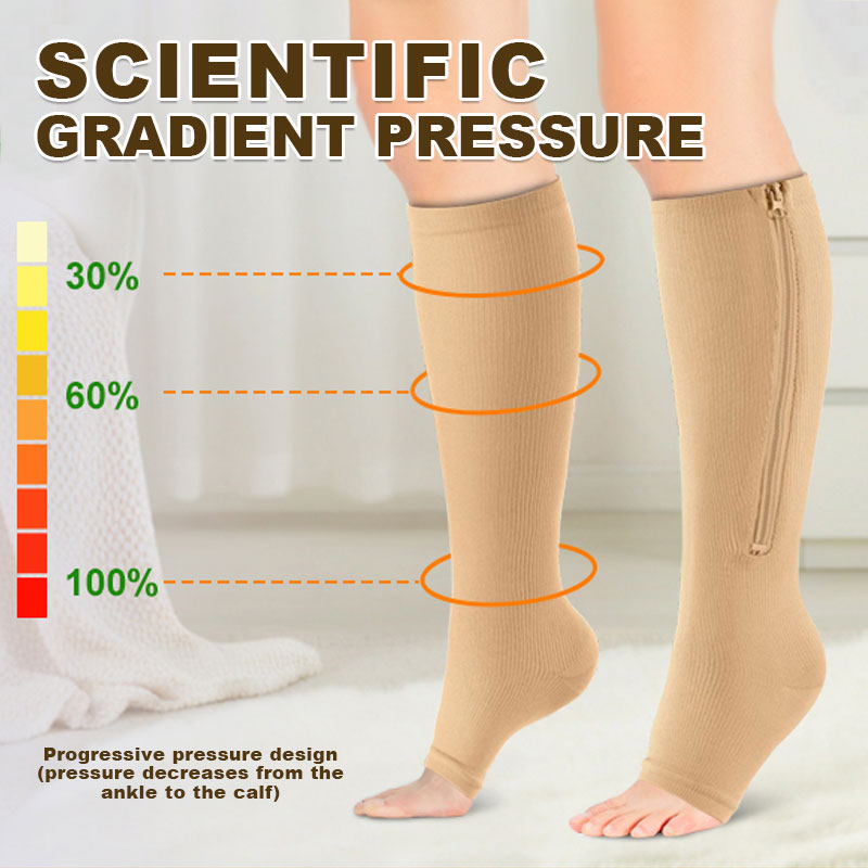 Comfortable support for long days on your feet. Easy to zip on, easy to take off.