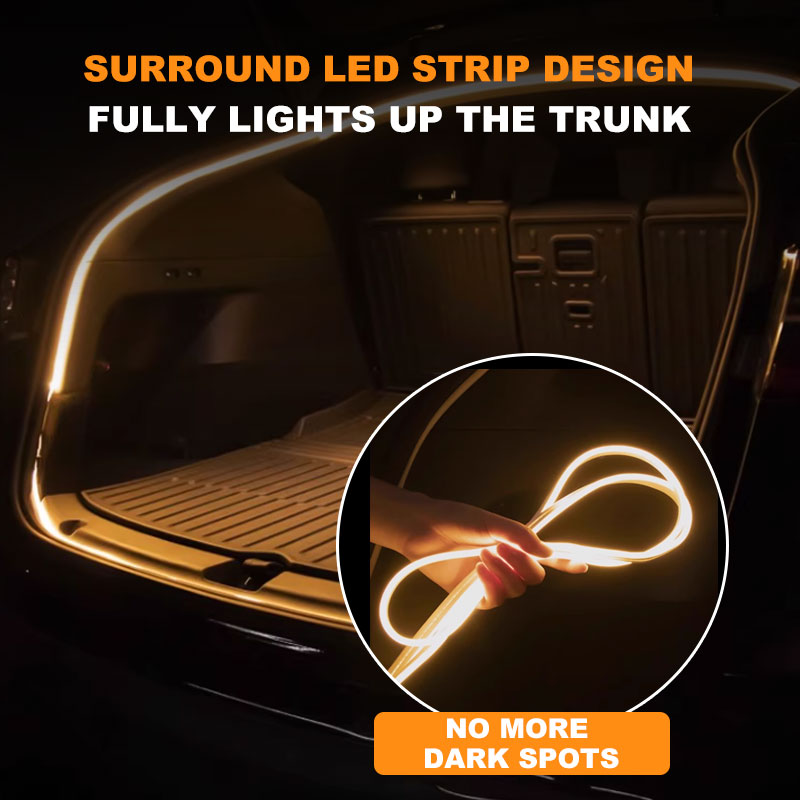 Automatic Sensor Car Boot Light Strip - Rechargeable LED Trunk Light for Hands-Free Night Lighting