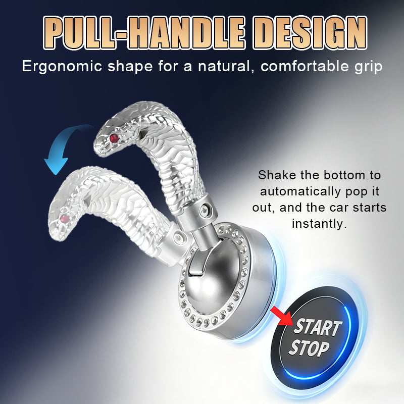 Ormformad bilstartspak med en knapp