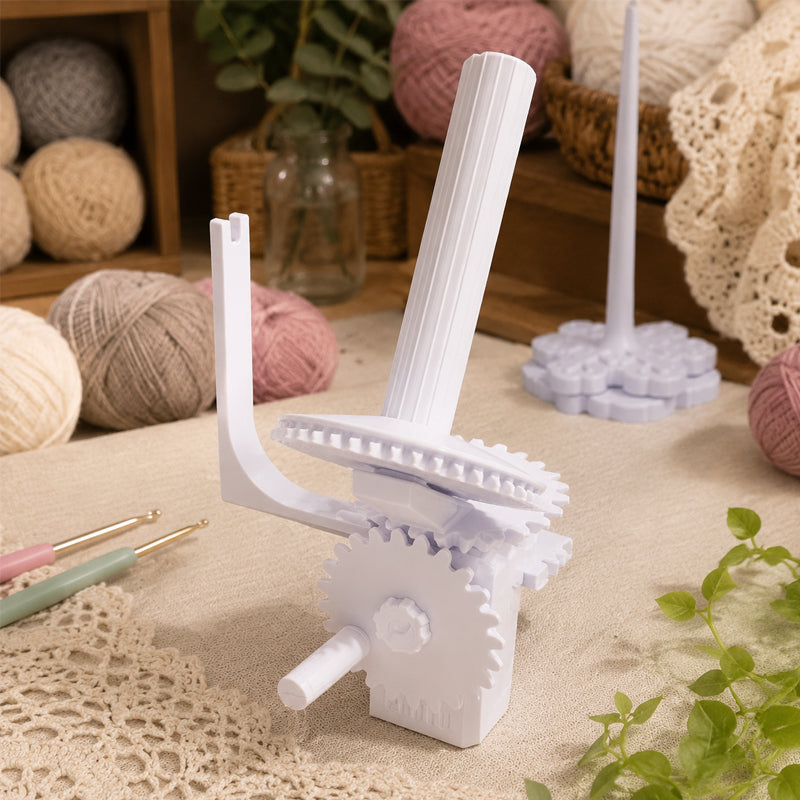 Manual Yarn Winder for Crochet & Knitting – Hand-Crank Yarn Ball Winder for Center-Pull Cakes, Craft Room Organization & Yarn Storage