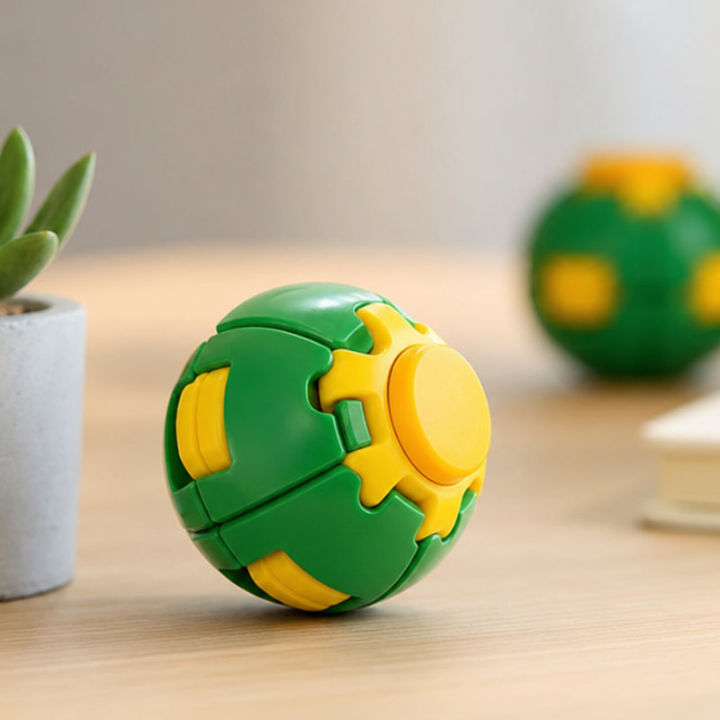 Fidget Spinner Decompression Ball – Pocket Press-to-Spin Desk Toy for Kids & Adults