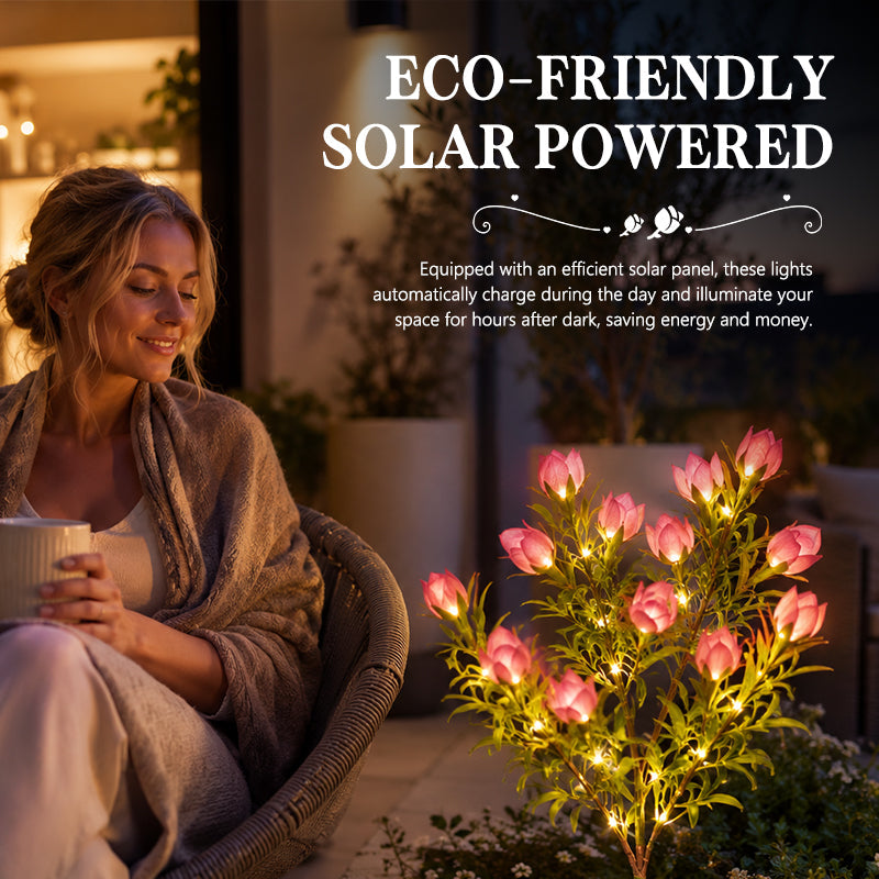 🌸Solar Gardenia Flower Lights – LED Simulation Bloom Lamps for Garden, Pathway & Patio Decor