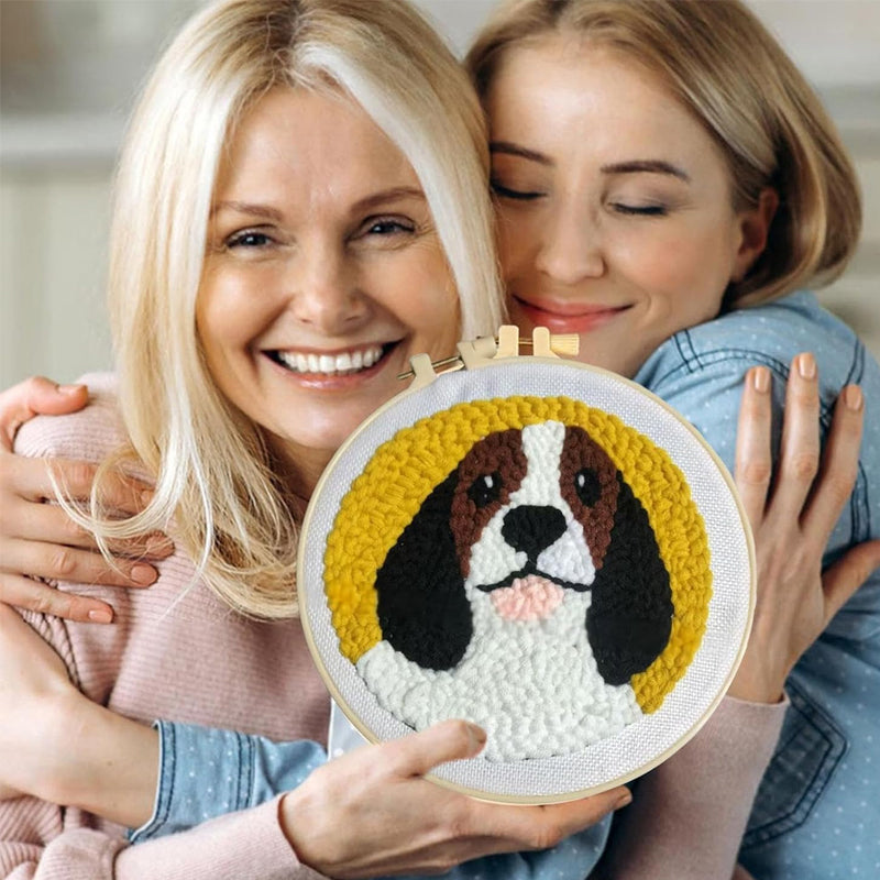 DIY Hålslagningssats för nybörjare - Söt djurbroderi