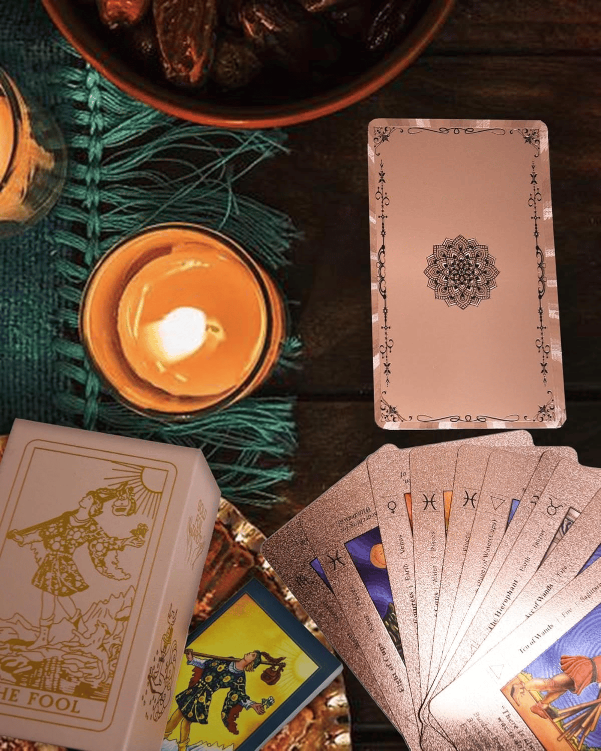 Witchy Cauldron Rose Gold Tarot Cards