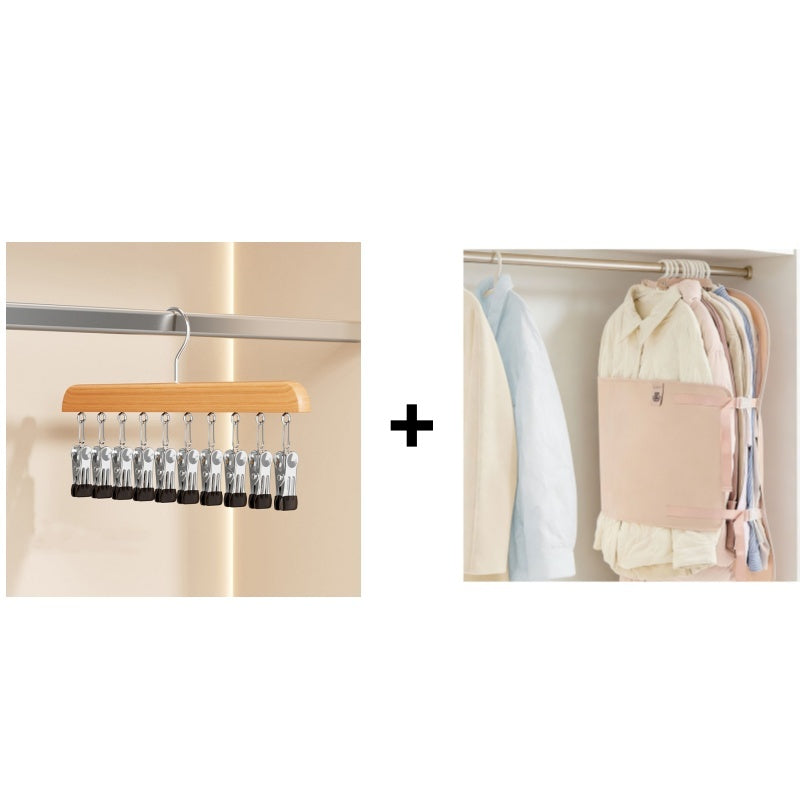 360° Swivel Multi-Hook Wardrobe Organizer