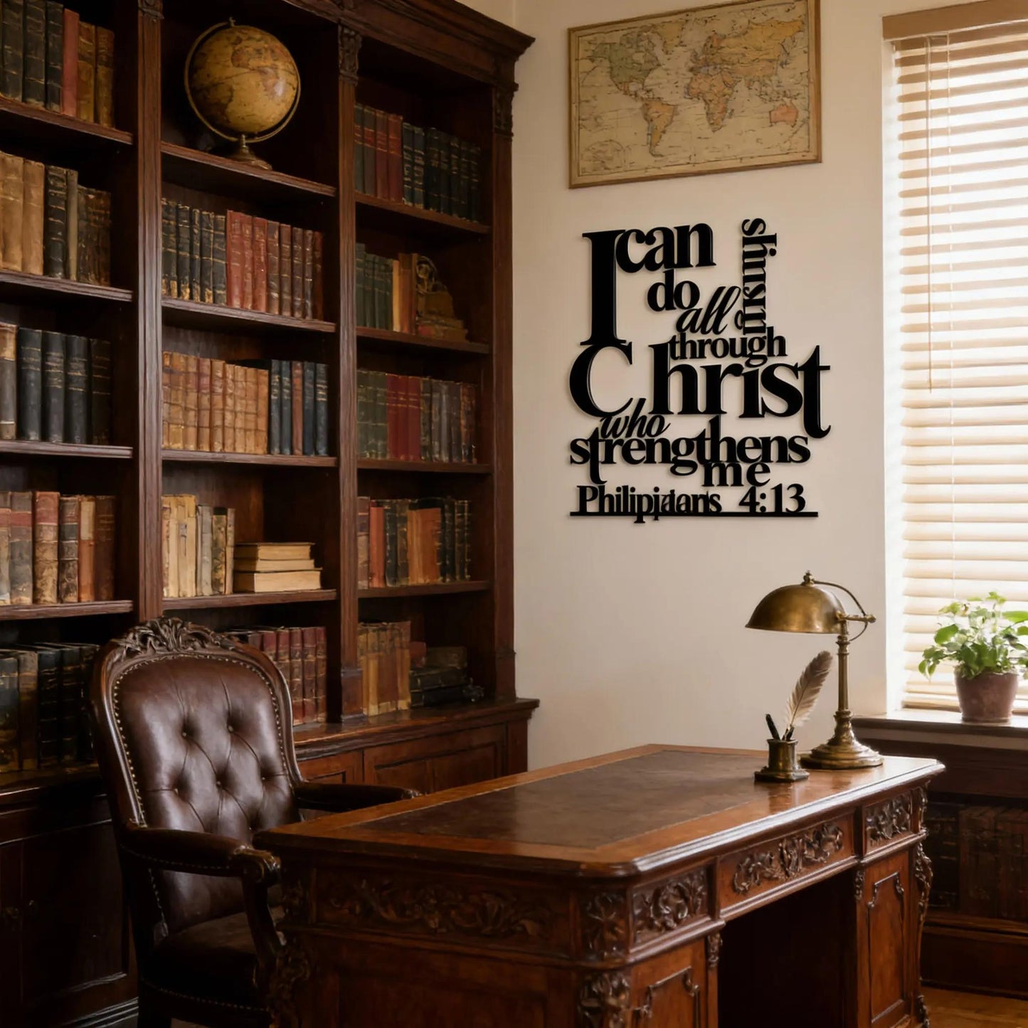 Philippians 4:13 Christian Wall Art – Inspirational Scripture Home Decor