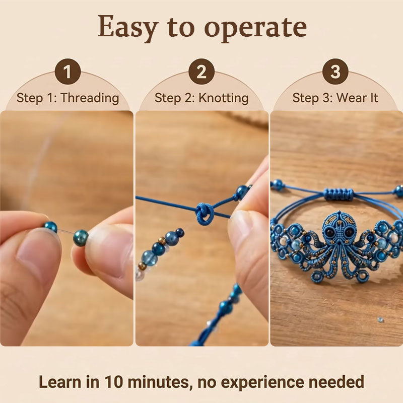 DIY Octopus Bracelet Kit – Ocean-Inspired Handmade Jewellery Craft Set