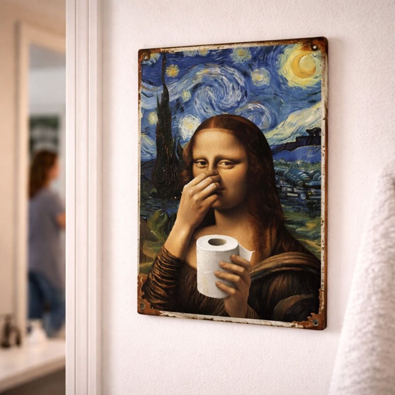 The Amusing Mona Lisa-Funny wall sign