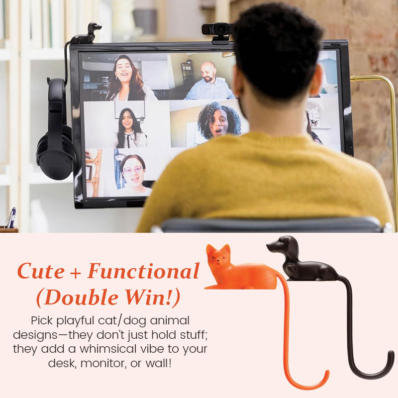 Cute Animal Tail Adhesive Hook