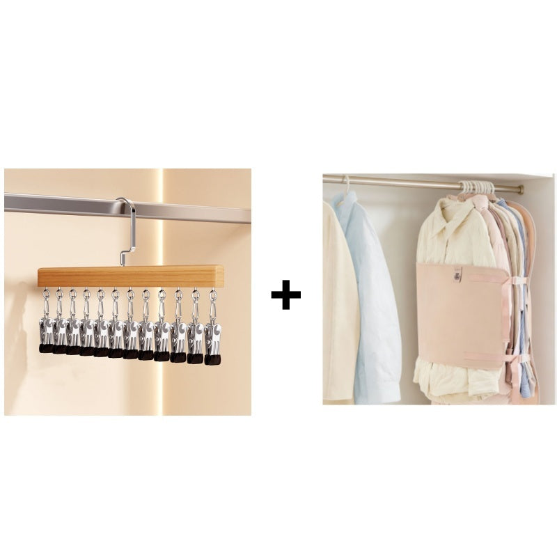 360° Swivel Multi-Hook Wardrobe Organizer