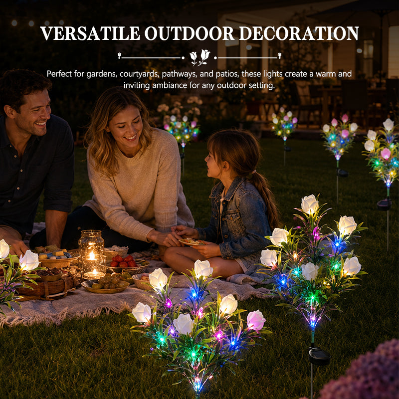 🌸Solar Gardenia Flower Lights – LED Simulation Bloom Lamps for Garden, Pathway & Patio Decor