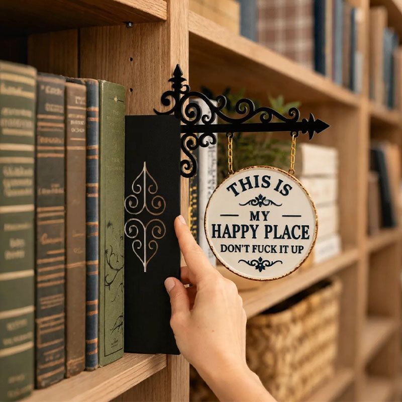 Vintage Bookshelf Lantern Decor – Hanging Shelf Accent for Reading Nooks, Home Libraries & Book Lovers
