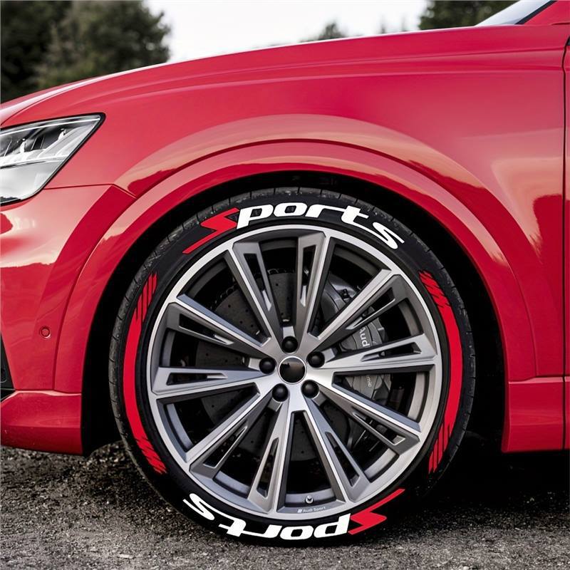 🔥 4PCS 3D Tire Lettering Stickers – Thickened Wheel Sidewall Decals for Cars & Motorcycles
