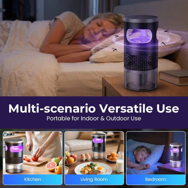 🦟 USB Quiet Suction Mosquito Trap Lamp – Portable Indoor Bug Catcher with Soft Night Light