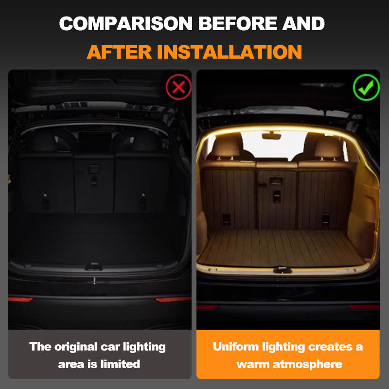Automatic Sensor Car Boot Light Strip - Rechargeable LED Trunk Light for Hands-Free Night Lighting