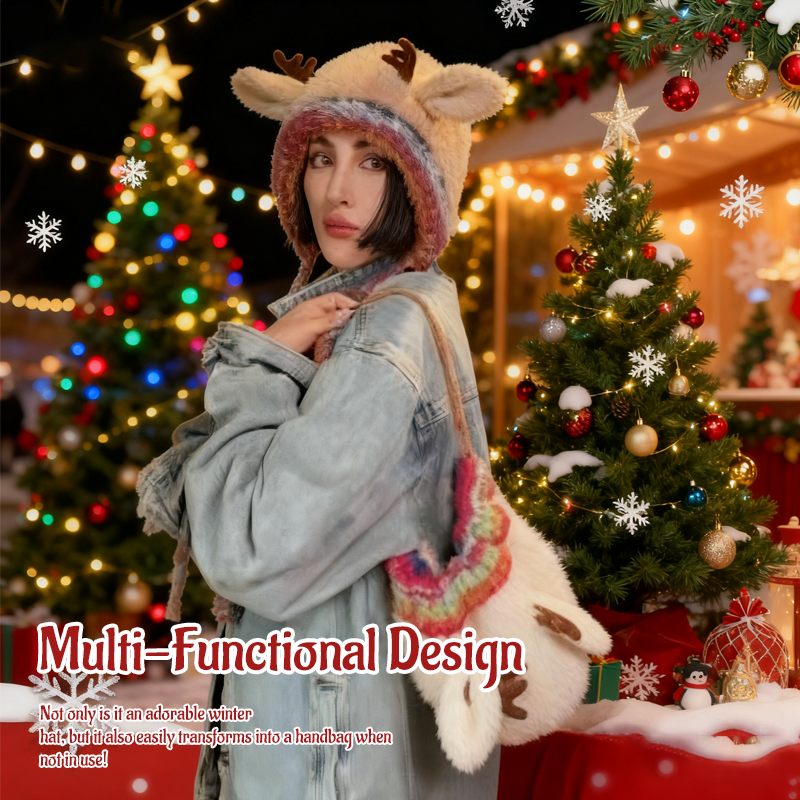 🎅 Festlig julhatt med horn i originaldesign