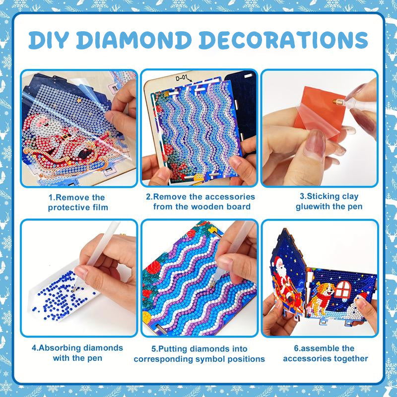 Diamantmålning med pepparkakssnögubbehus