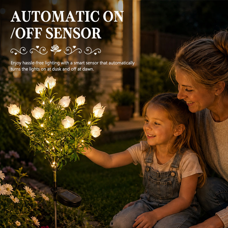 🌸Solar Gardenia Flower Lights – LED Simulation Bloom Lamps for Garden, Pathway & Patio Decor